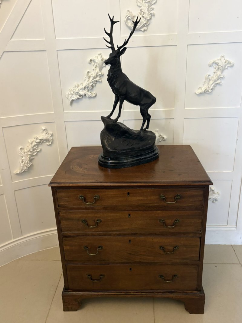 Antique George III Quality Mahogany Chest of 4 Drawers - Image 2